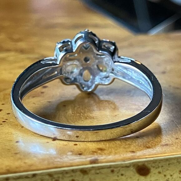 Natural Ethiopian Opal Sterling Silver Ring Size 10 - Picture 5 of 10